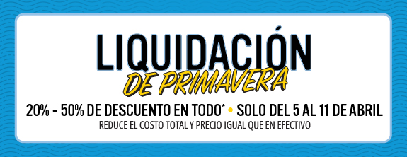 20-50% de descuento en liquidación