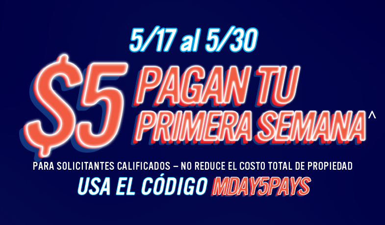 $5 Pagan Tu Primera Semana